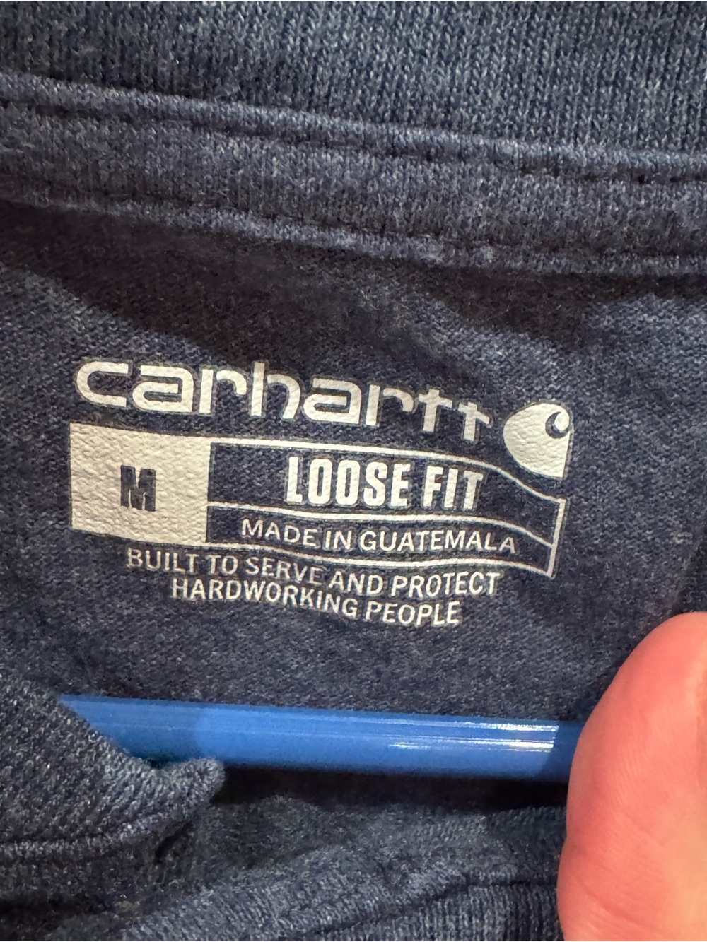Carhartt Boys' Dark Blue Short-Sleeve Henley Pocket Tee - Picture 4 of 5